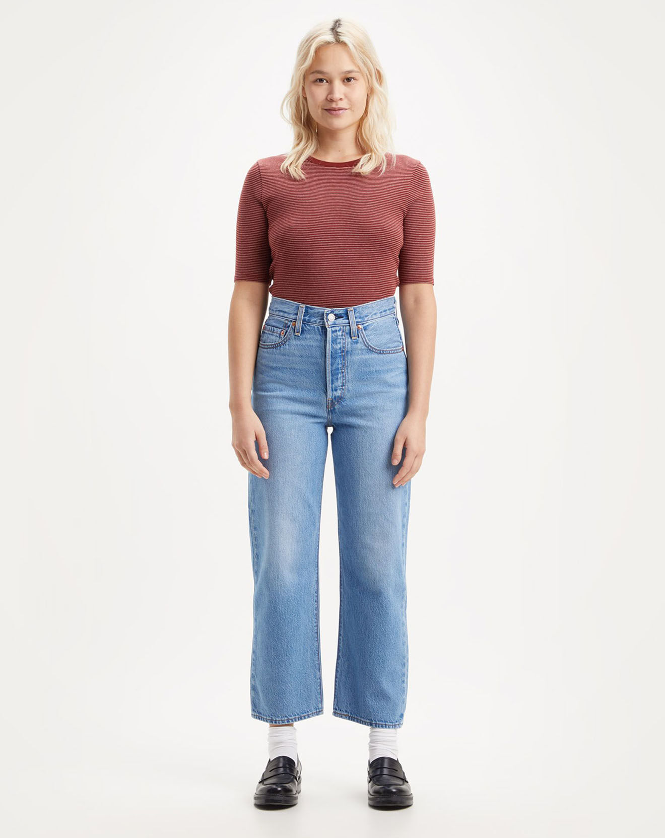 Levi's® Jean Ribcage taille haute bleu moyen