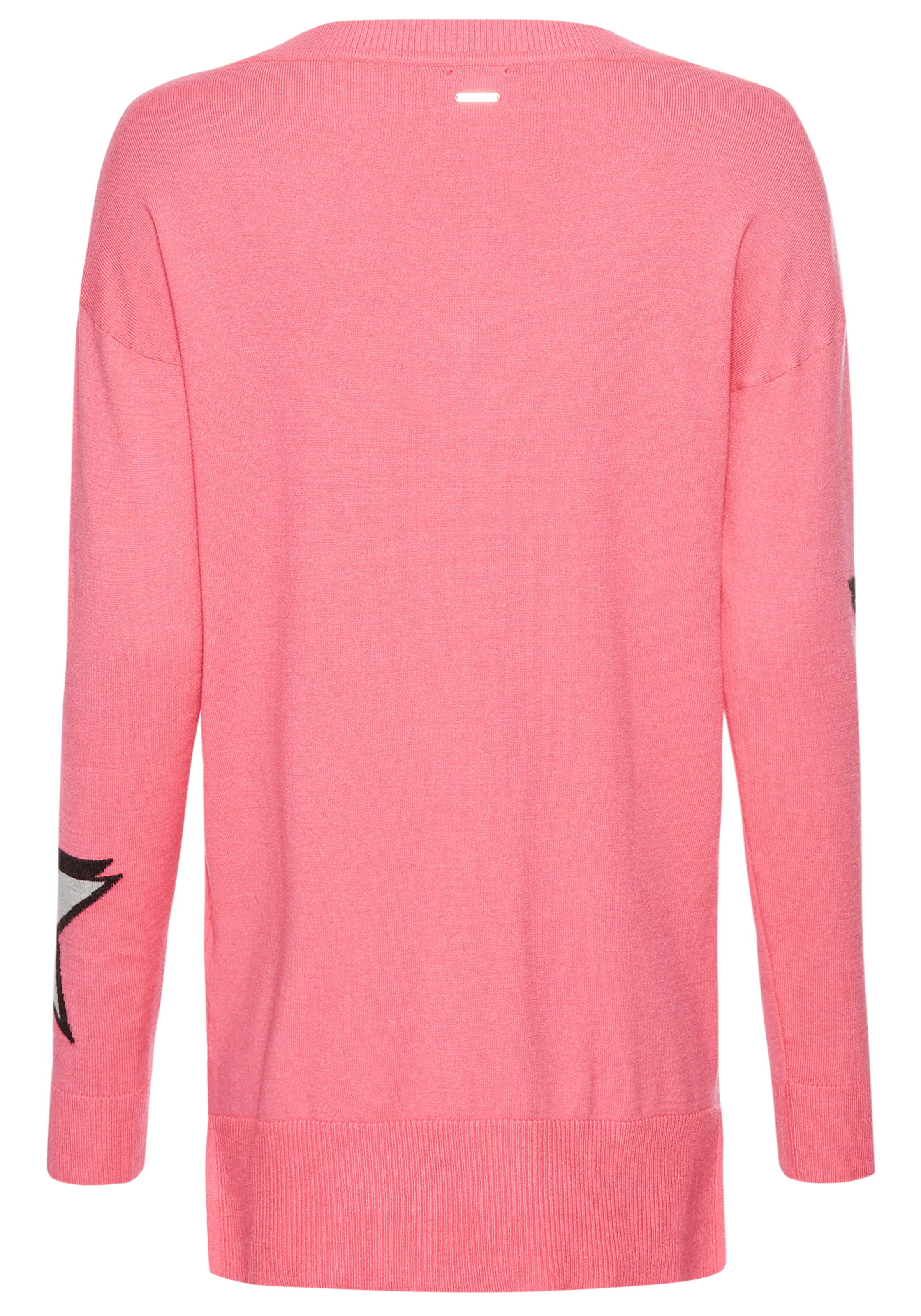 Laura Scott Longpullover , mit Stern-Design mit schönem V-Ausschnitt