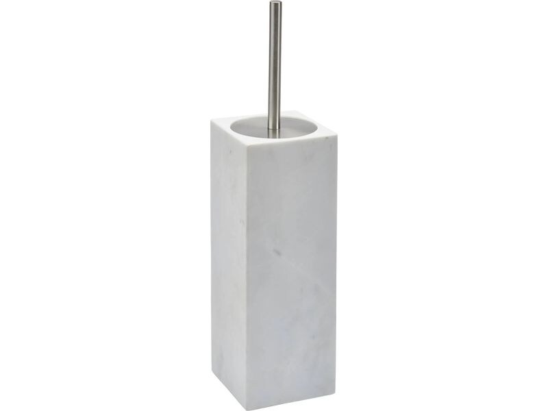 Aquanova Toilettenbürste Hammam Weiss WC-Bürste mit Halter aus Marmor