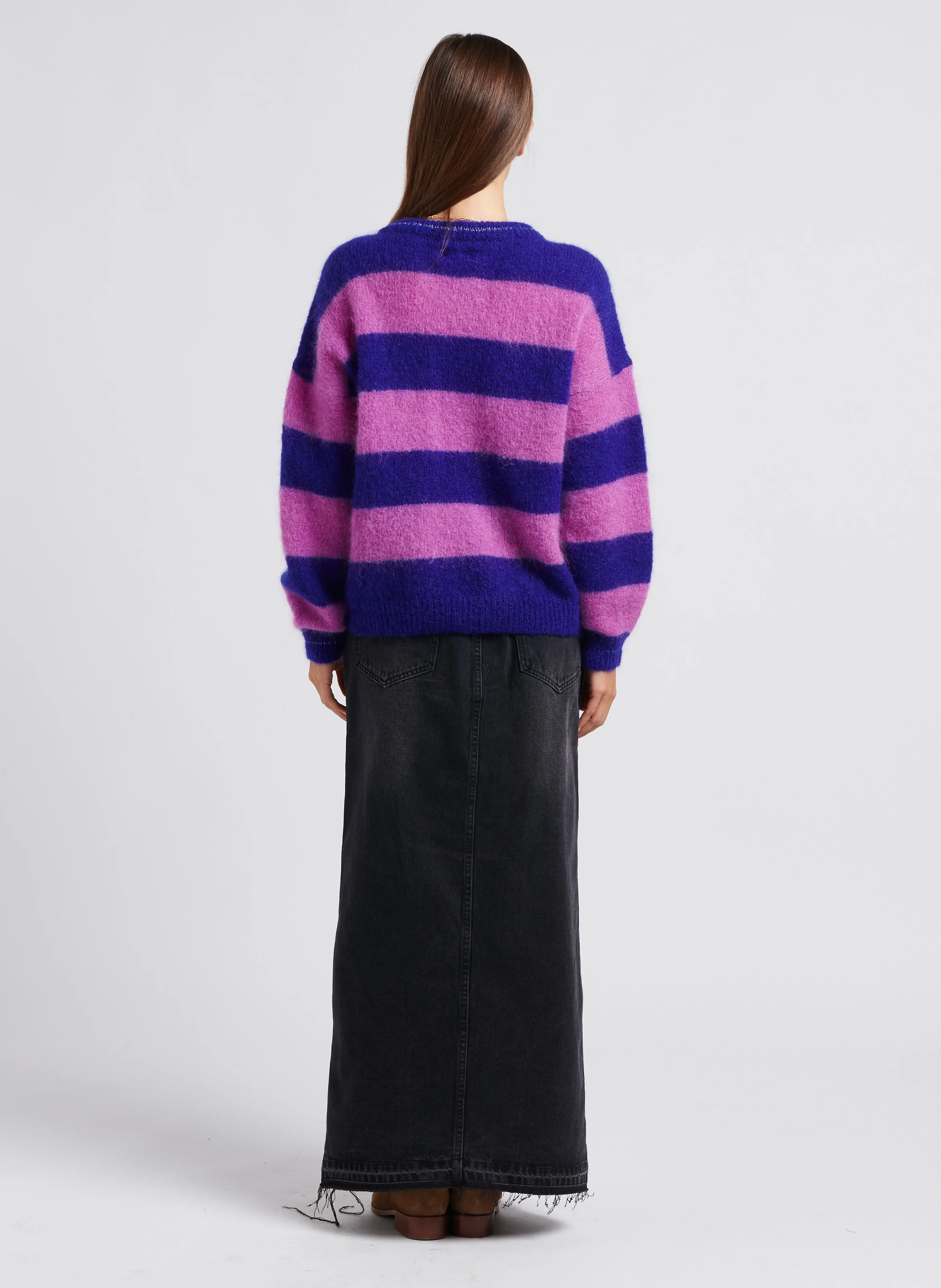 NETE - Jupe longue en coton | Noir