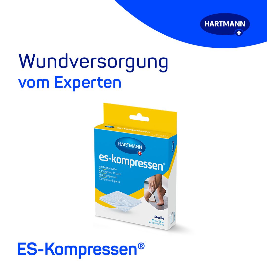 ES-Kompressen steril 7,5x7,5 cm 8fach 17fädig