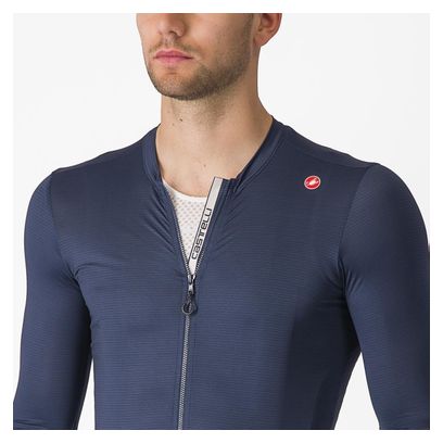 Maillot Manches Longues Castelli Espresso Bleu