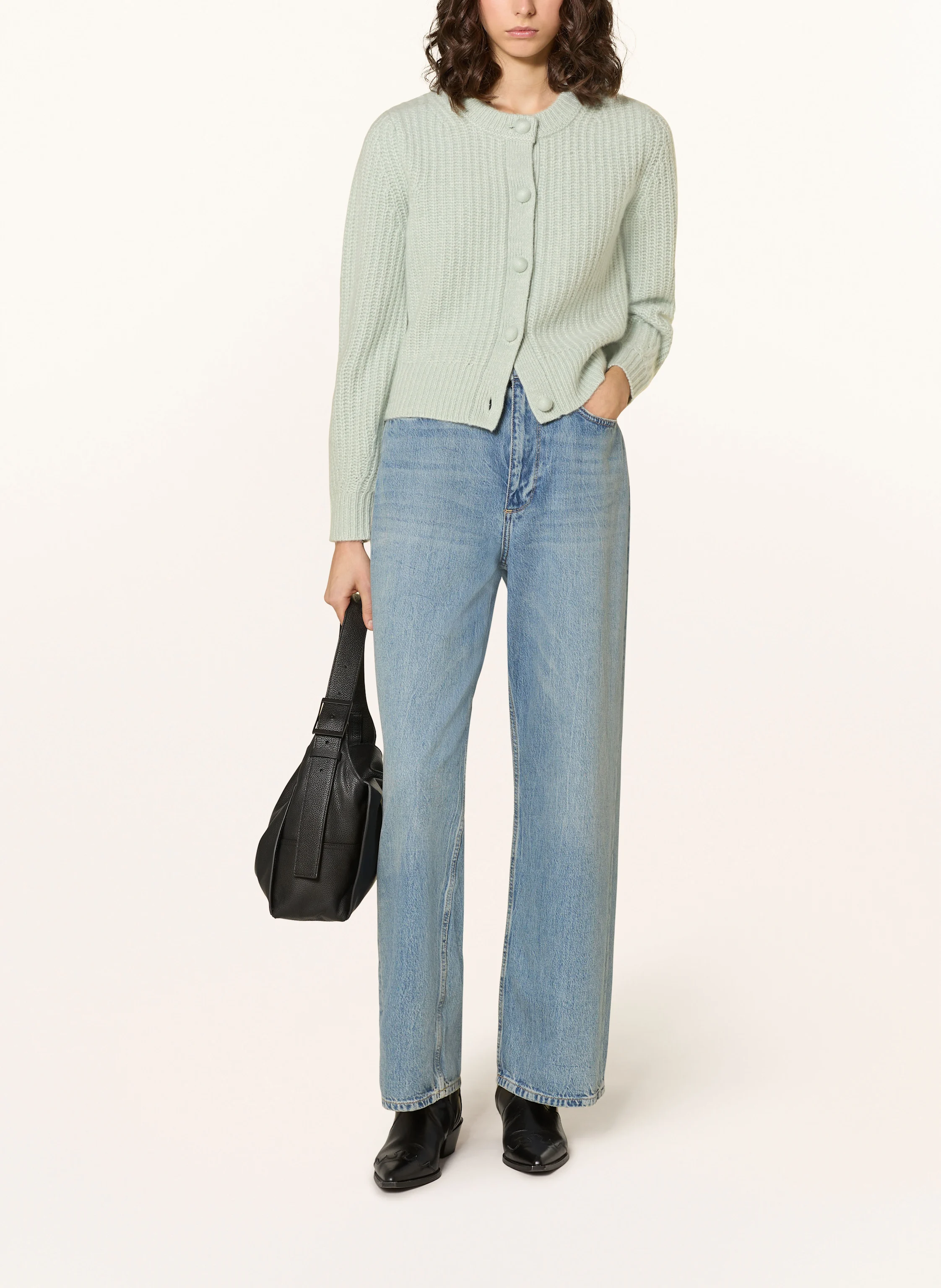 MRS & HUGS Cashmere-Strickjacke mit Pailletten