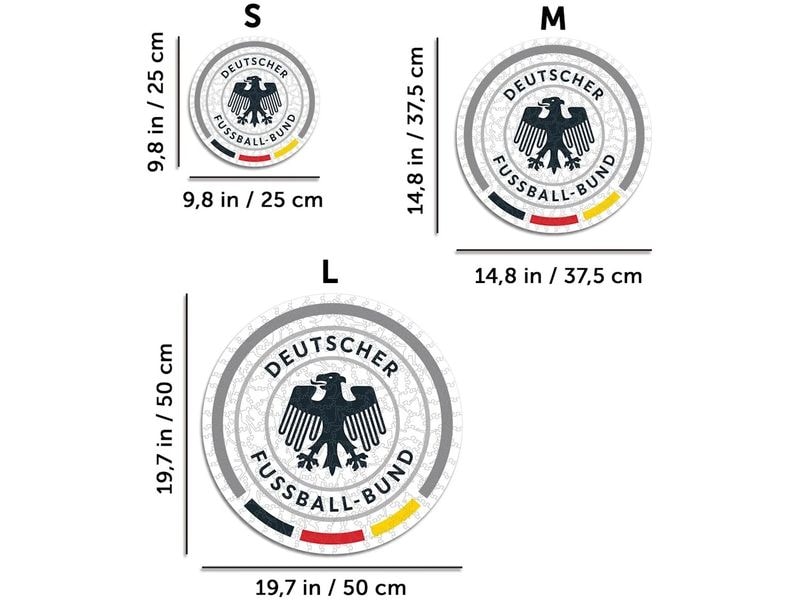 Iconic Puzzle Deutscher Fussball-Bund (DFB) - Logo Offiziell lizenziertes Holzpuzzle, Grösse M