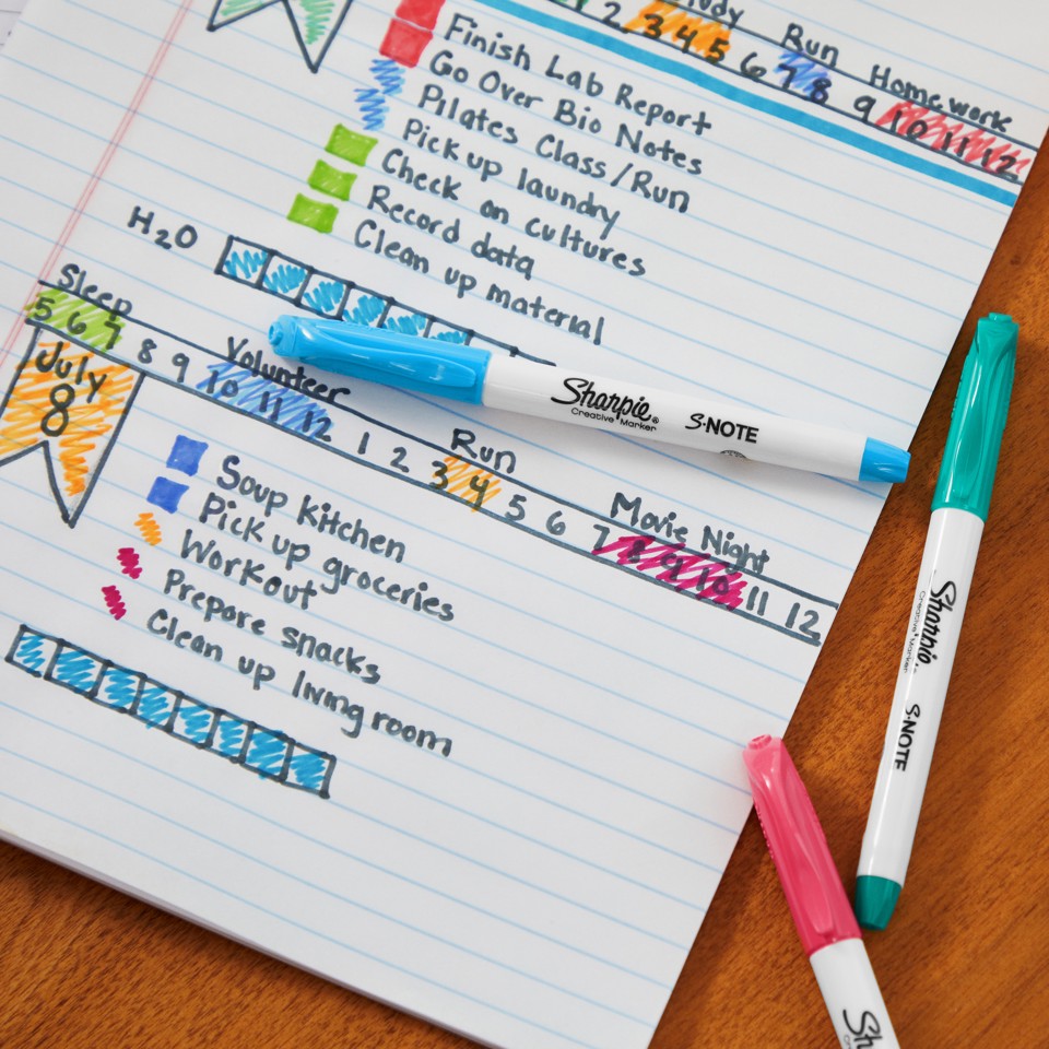 Sharpie - S-Note Alsidig 2-i-1-spids (12 styk)