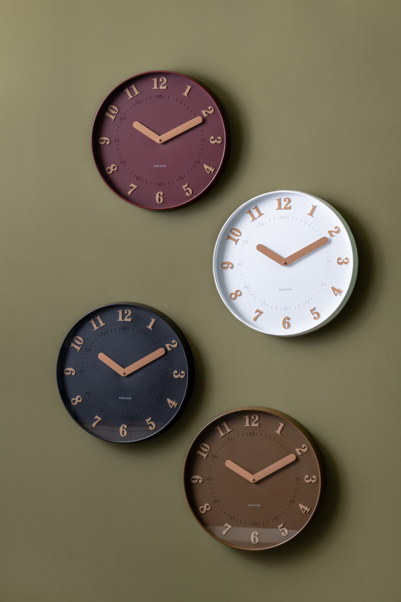 Wandklok Amena Wit