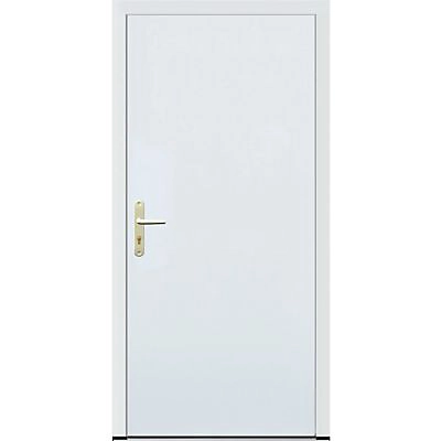 Porte de service acier galvanisé et pvc Hormann Securiserv blanc 90 x h.204,8 cm poussant gauche