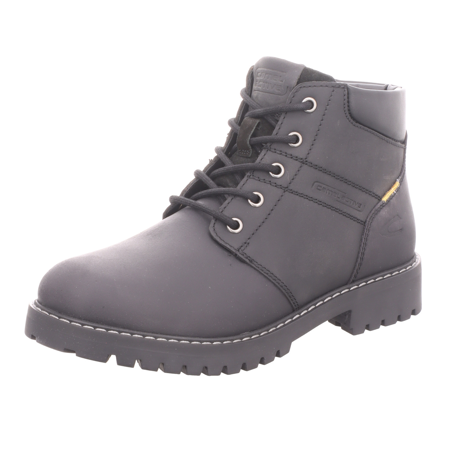 camel active Herren-Schnürstiefelette Schwarz