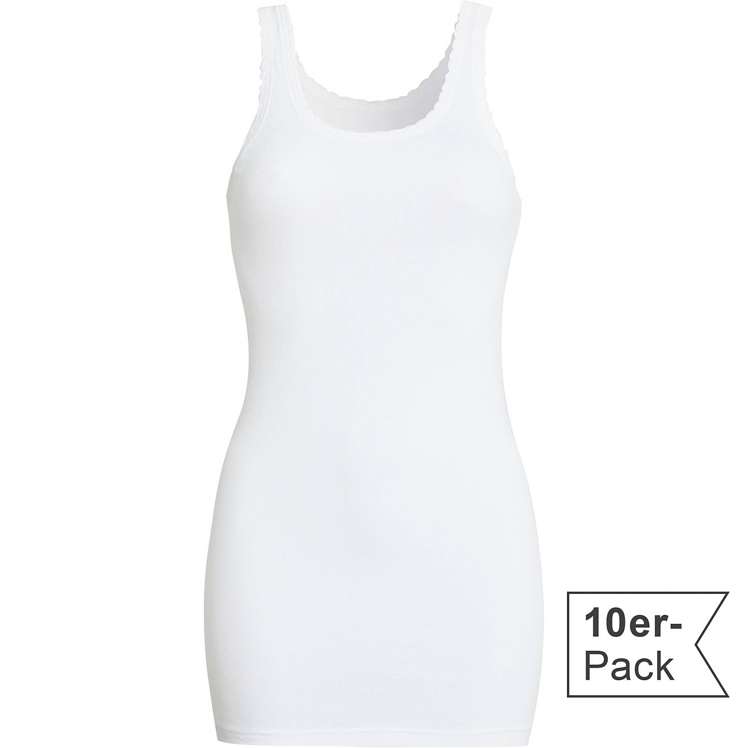 Conta Feinripp Damen-Unterhemd im 10er-Pack