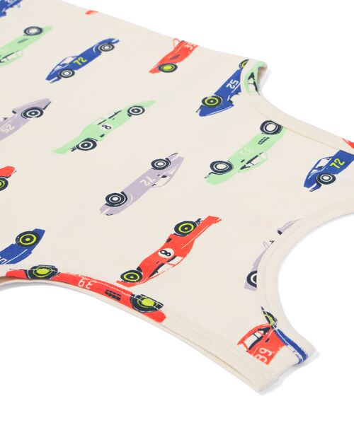 2 débardeurs enfant coton stretch voitures beige