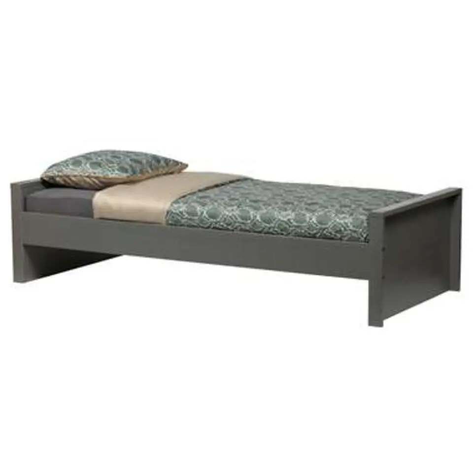 WOOOD Morris Bed Excl Lade - Grenen - Leem - 214x53x95