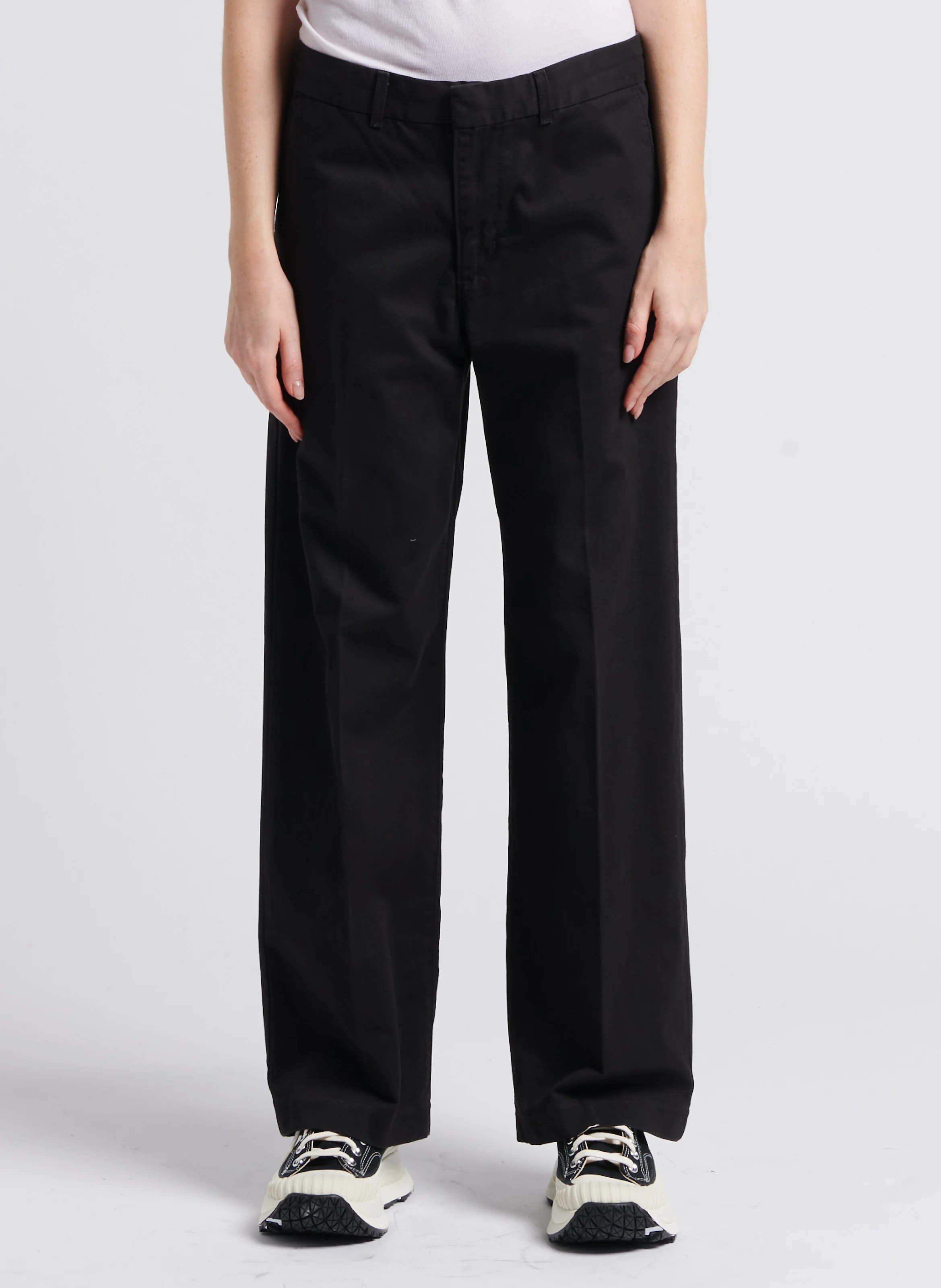 BAGGY TROUSER - Pantalon droit en coton | Noir