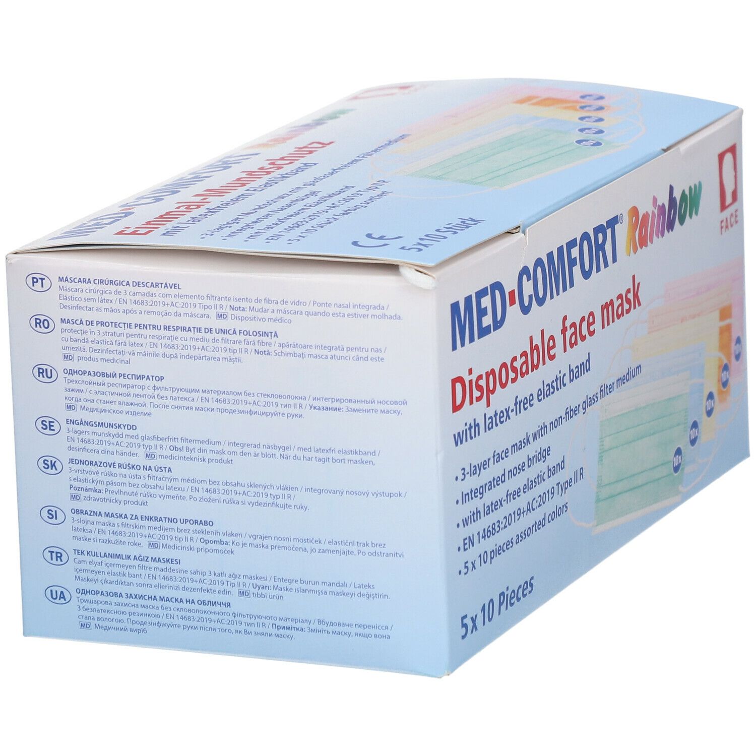 Med Comfort Mundschutz Rainbow Farbmix