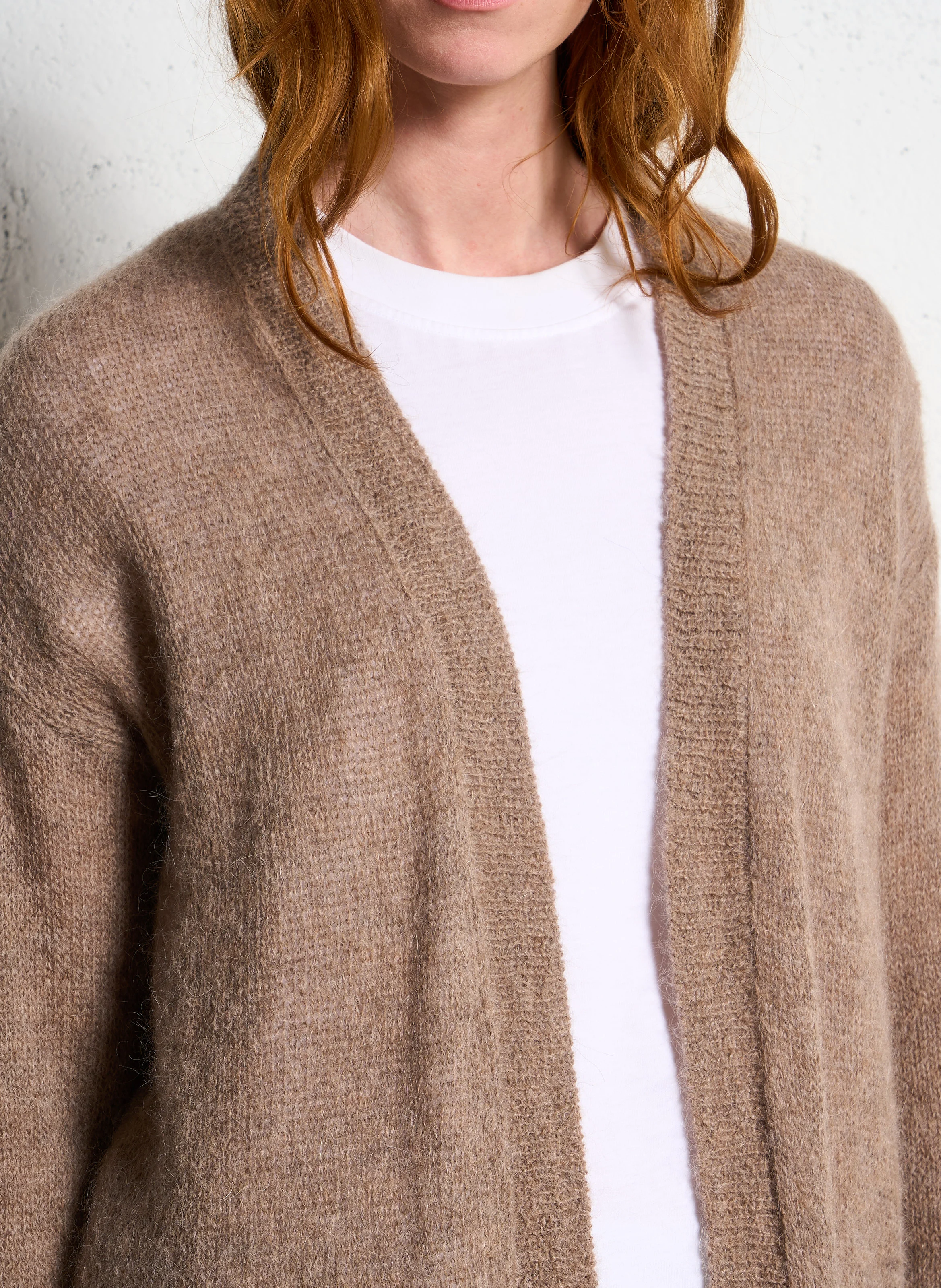 GAARANCYA - Gilet droit en laine mélangée | Marron