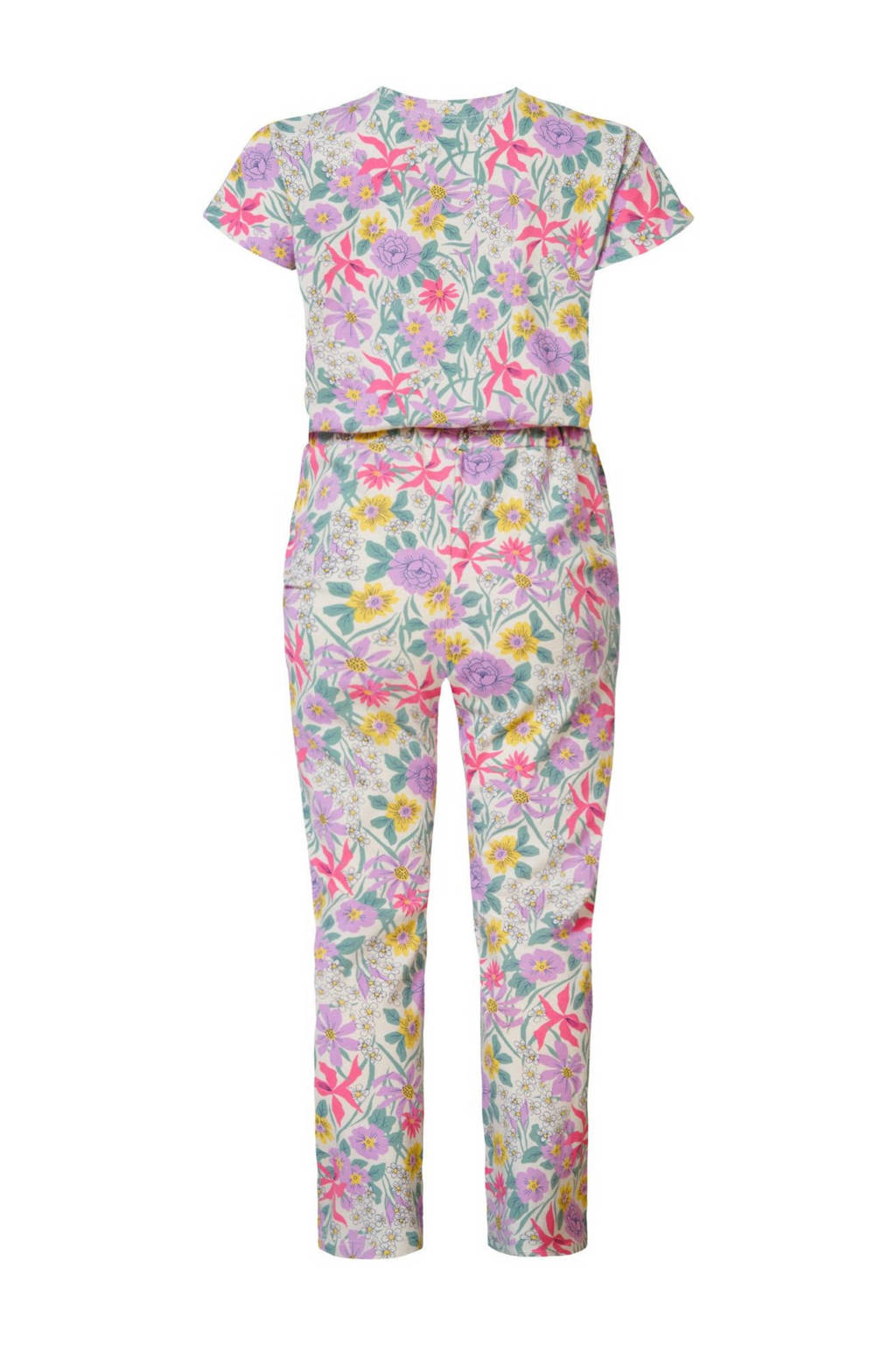 Noppies jumpsuit Eldorado met all over print roze/groen/geel