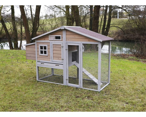KERBL Bonny kippenhok met metalen frame, 181x65x118 cm, gelakt
