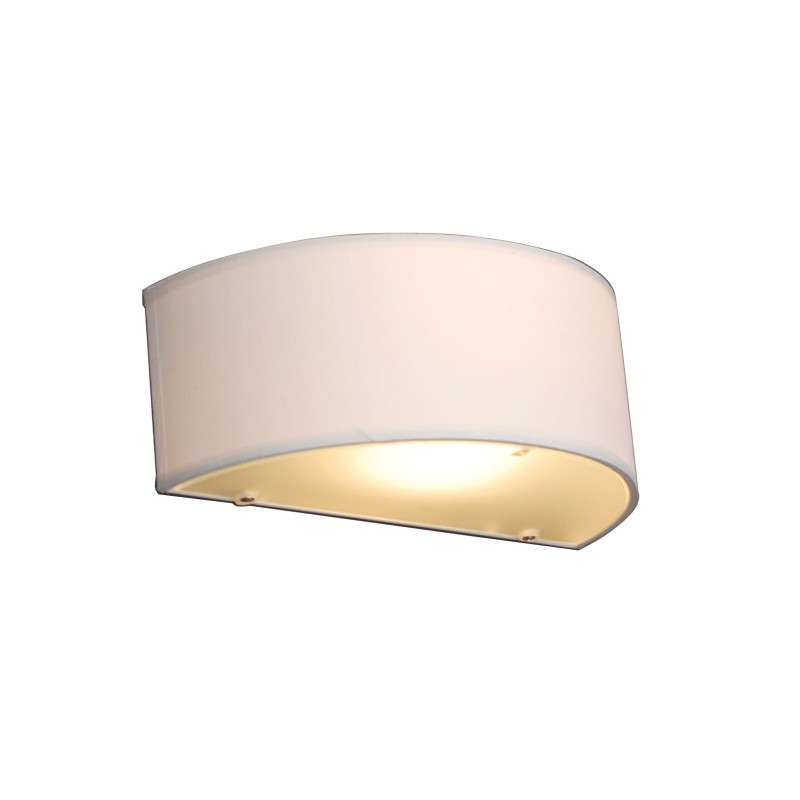 Landelijke, halfronde wandlamp in crèmekleur - Drum