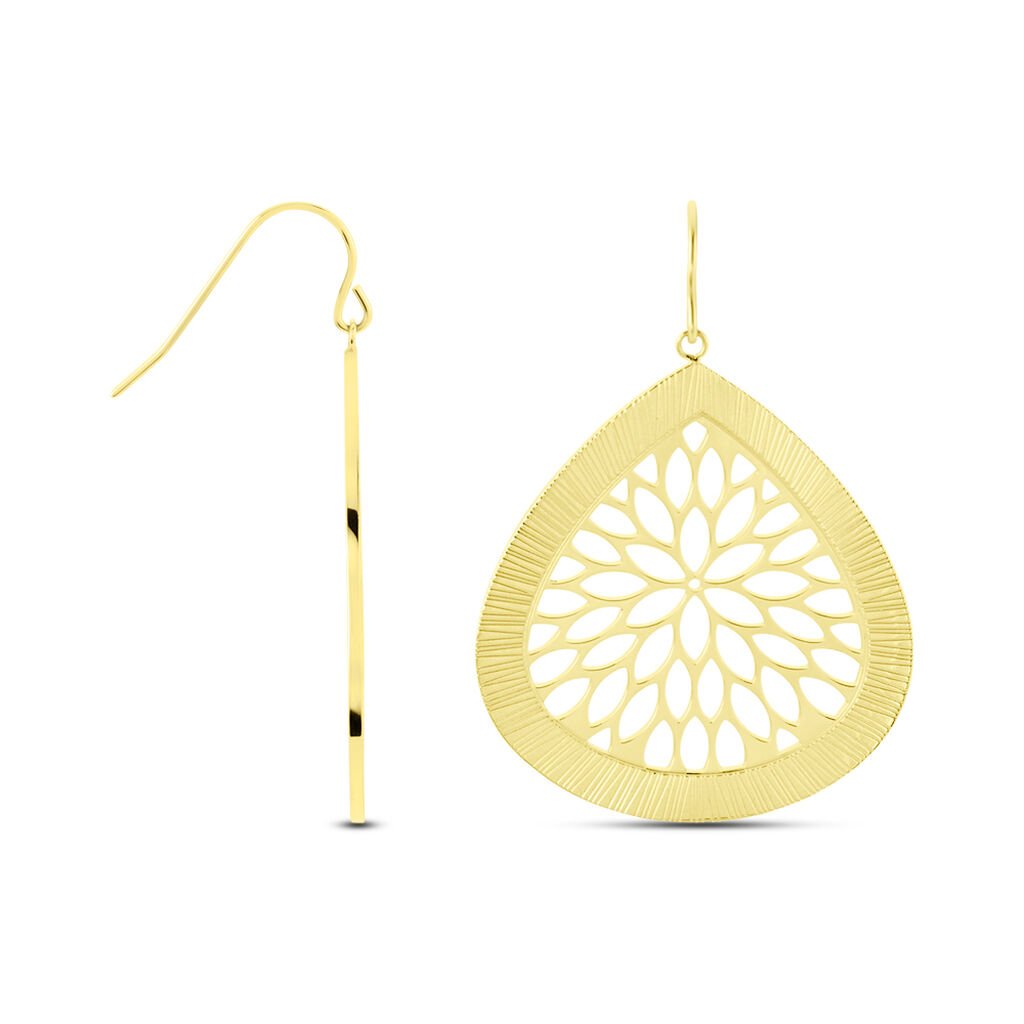 Boucles D'oreilles Pendantes Acier Doré Iwona
