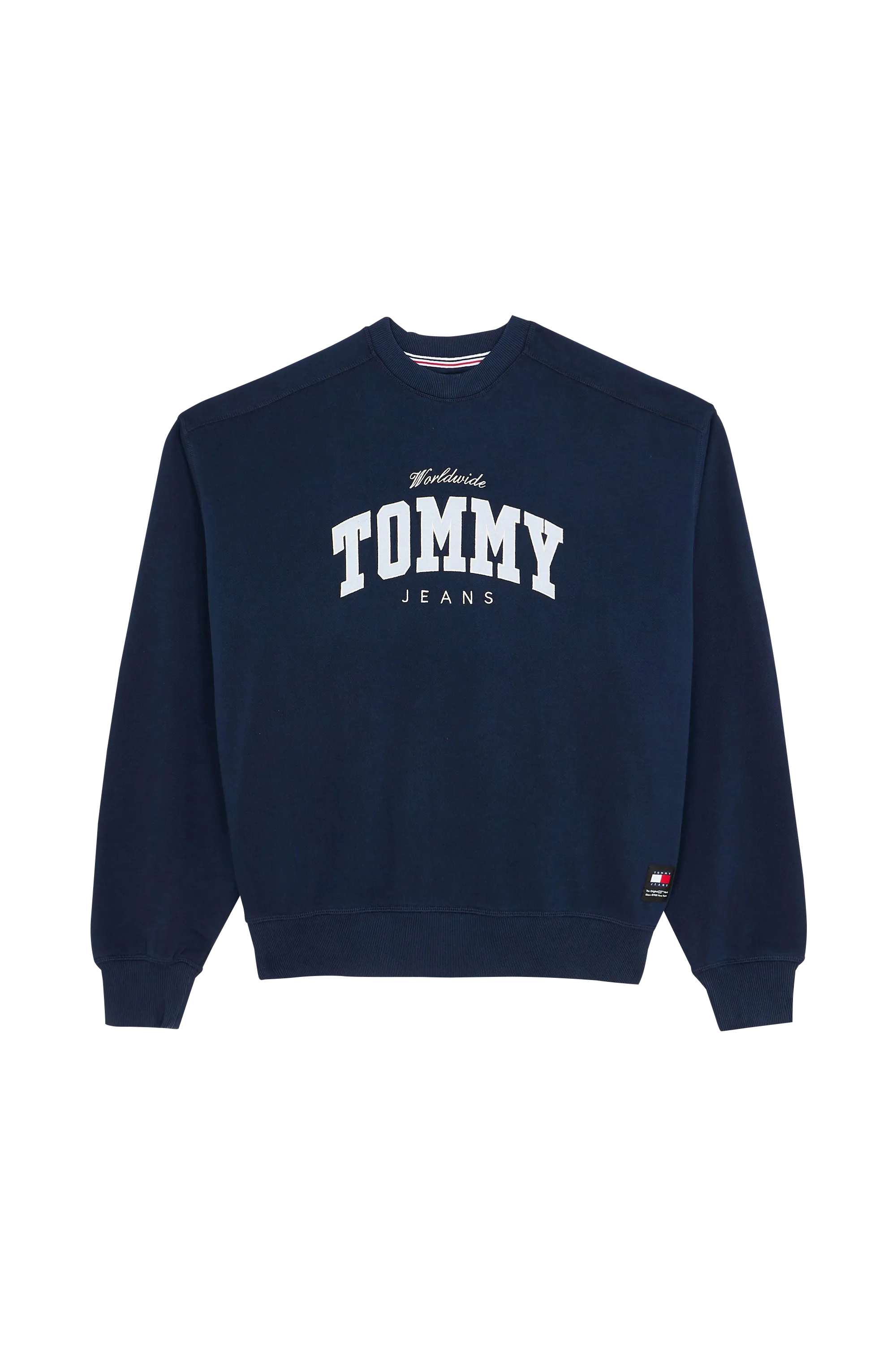 TOMMY JEANS Sweatshirt TJM BOXY VARSITY CRE Bleu