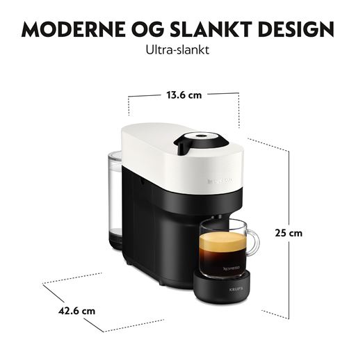 Nespresso Vertuo Pop Kaffemaskine, Coconut White