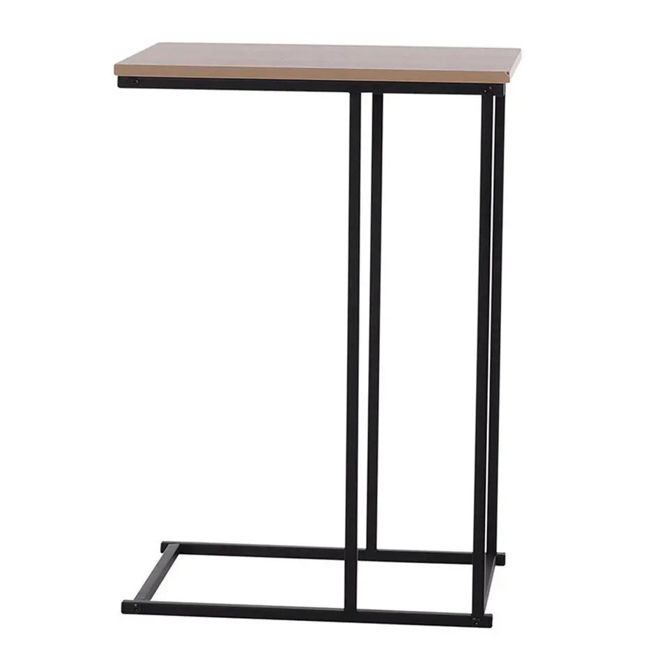 H&S Collection Bijzettafel - zwart/bruin - 40 x 26 x 58 cm