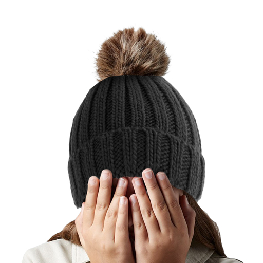 Gorro Intantil De Punto Beechfield Con Pompón