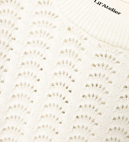 Lil' Atelier Bluse - Strick - NmfJohanna - Kokosmilch m. Lochmus