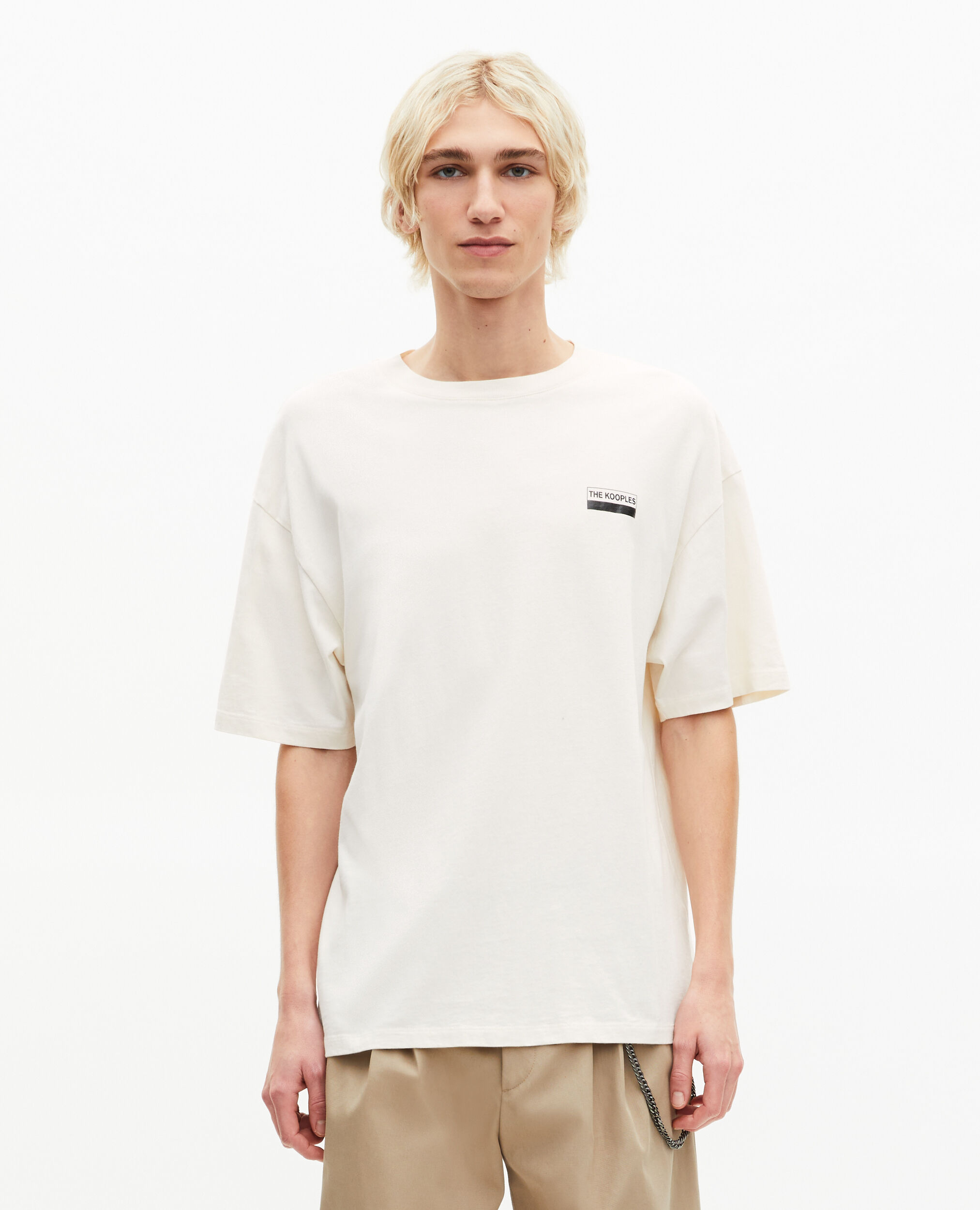 T-shirt oversize avec sérigraphie écru