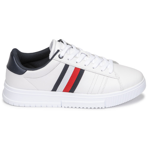 Tommy Hilfiger - SUPERCUP LEATHER - Blanc / Marine / Rouge