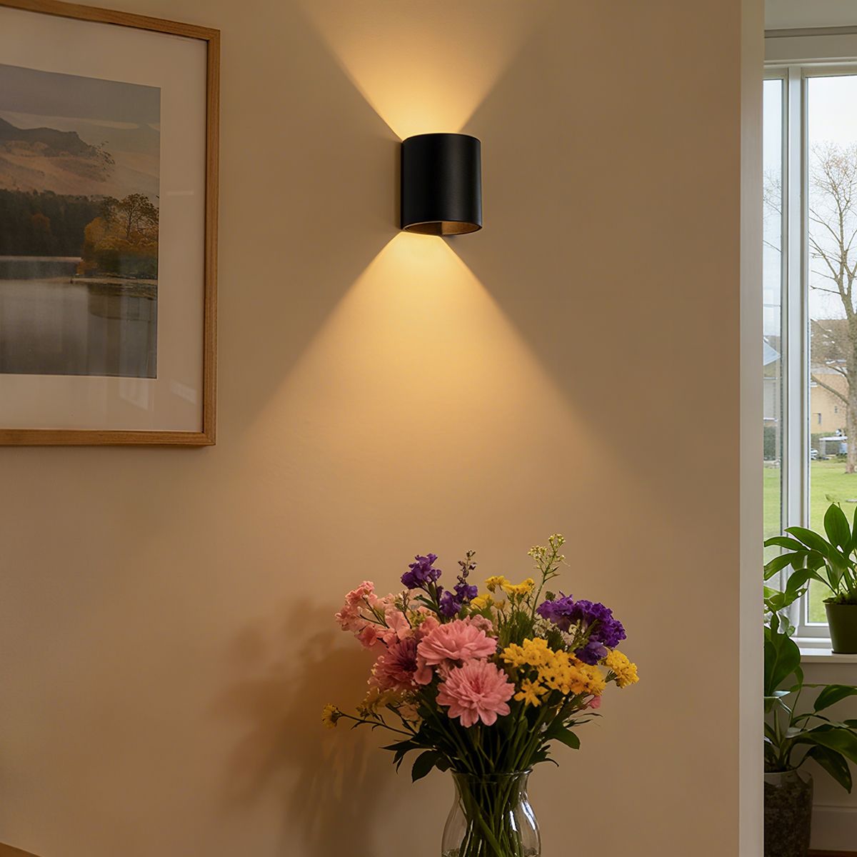 Moderne wandlamp zwart met lichteffect - Sabbio