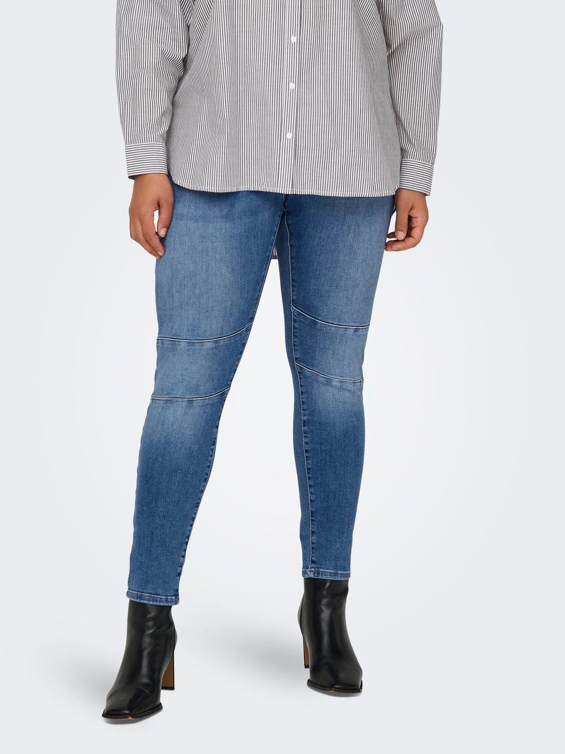 CARWILLY Mittlere Taille Skinny Fit Jeans Light Blue Denim