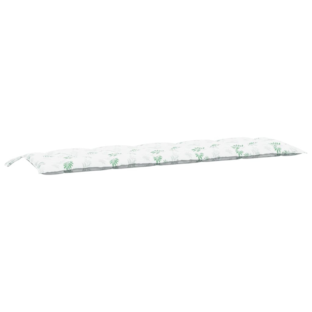 Coussins de banc de jardin 2 pcs motif de feuilles tissu oxford