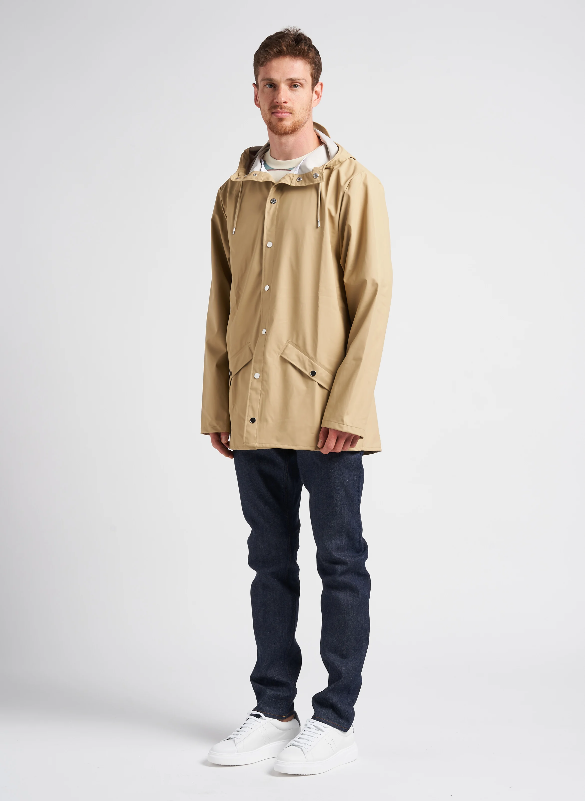 Coupe-vent imperméable à capuche | Beige