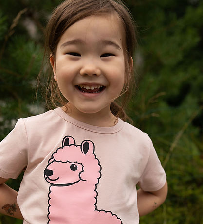 ANIMAL T-Shirt - DyrGrowl - Lt Rose Lama Buddy