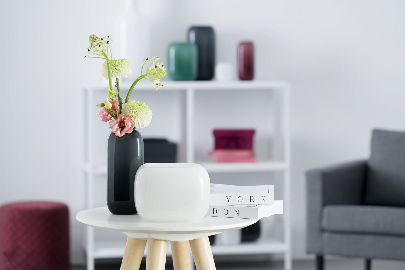 LEONARDO Vase MILANO 21 cm grau