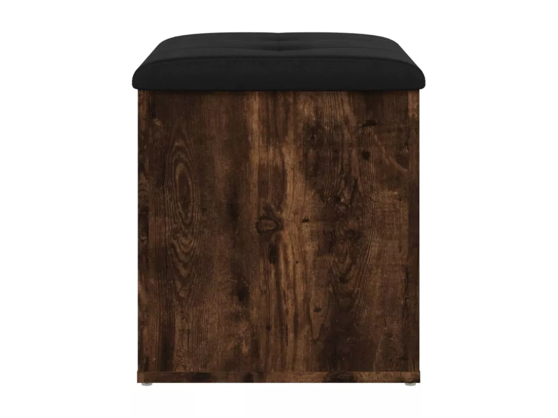 Banc de rangement chêne fumé 42x42x45 cm bois d'ingénierie