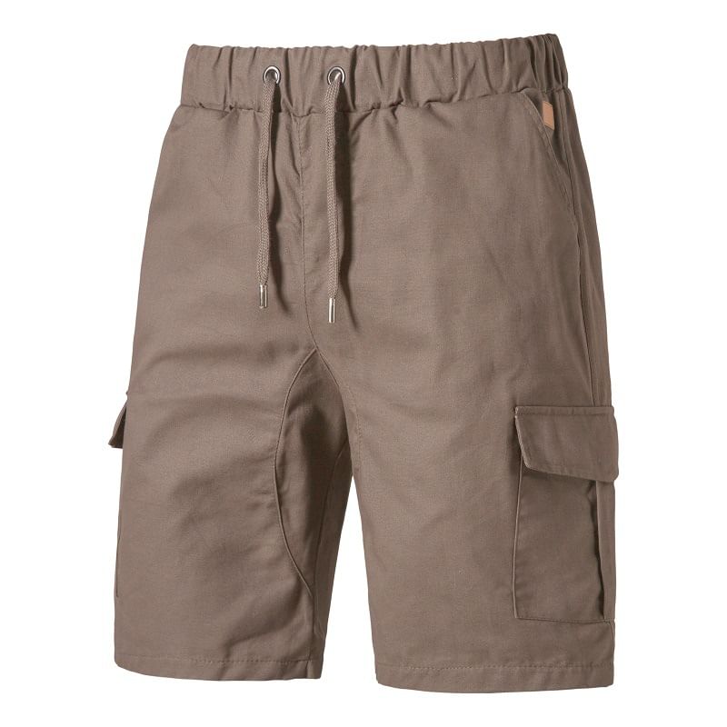 Aozora - Effen cargoshorts met trekkoordtaille