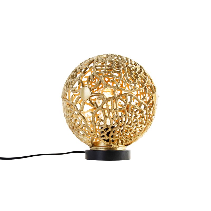 Art deco tafellamp goud met zwart - Maro