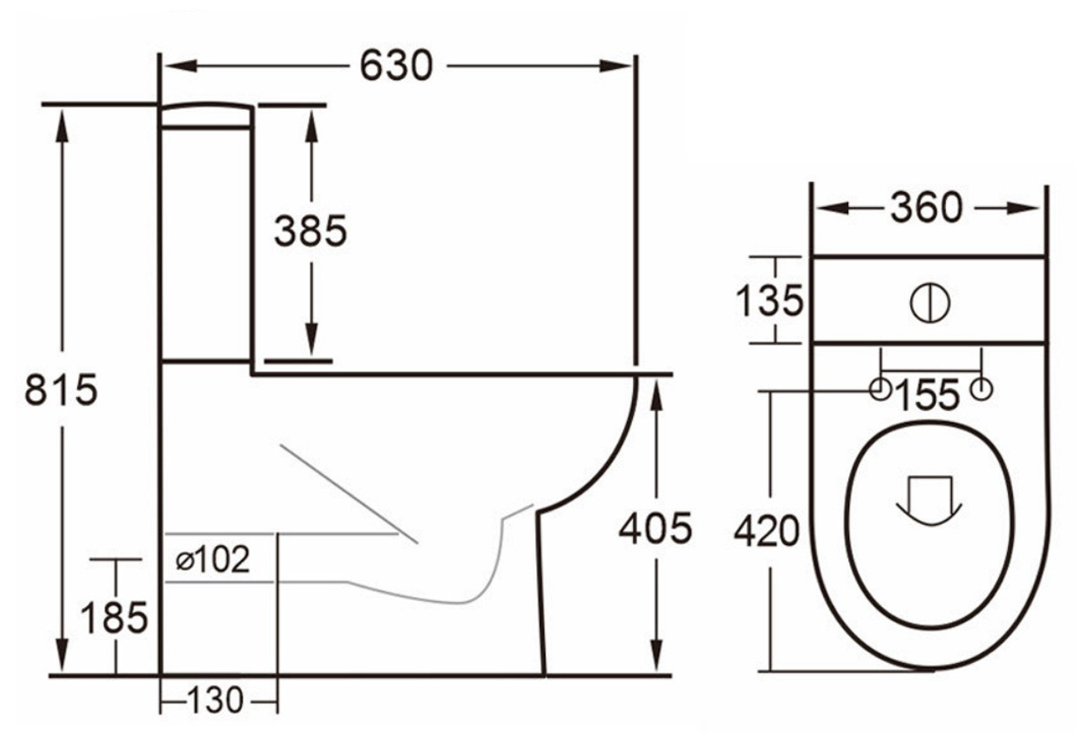 Eastbrook Osterley Comfort toiletpot back to wall met vortex spoeling wit glans