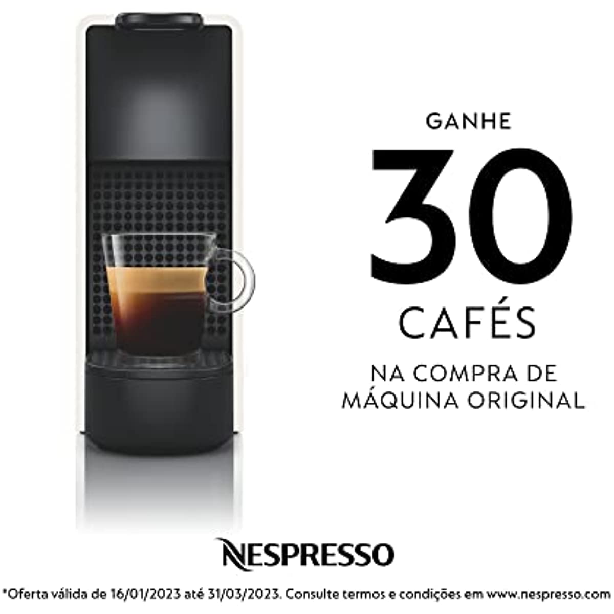 Nespresso Essenza Mini Cafeteira 110V, m&aacute;quina de caf&eacute; Espresso compacta para casa, m&aacute;quina de c&aacute;psula / c&aacute;psula el&eacute;trica autom&aacute;tica (branca)