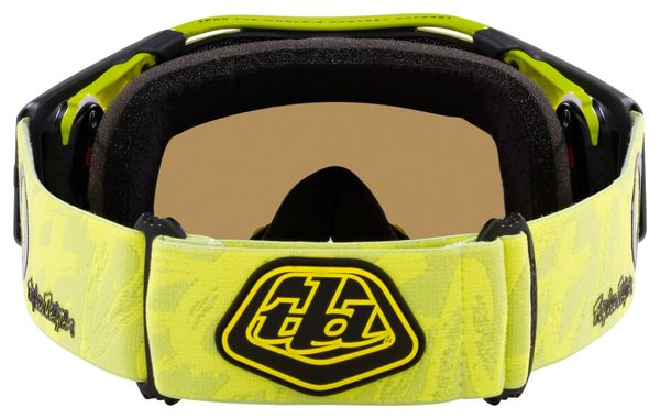 Masque Oakley Airbrake MTB Troy Lee Design Revel Yellow / Black Ice Iridium / Ref : OO7107-19