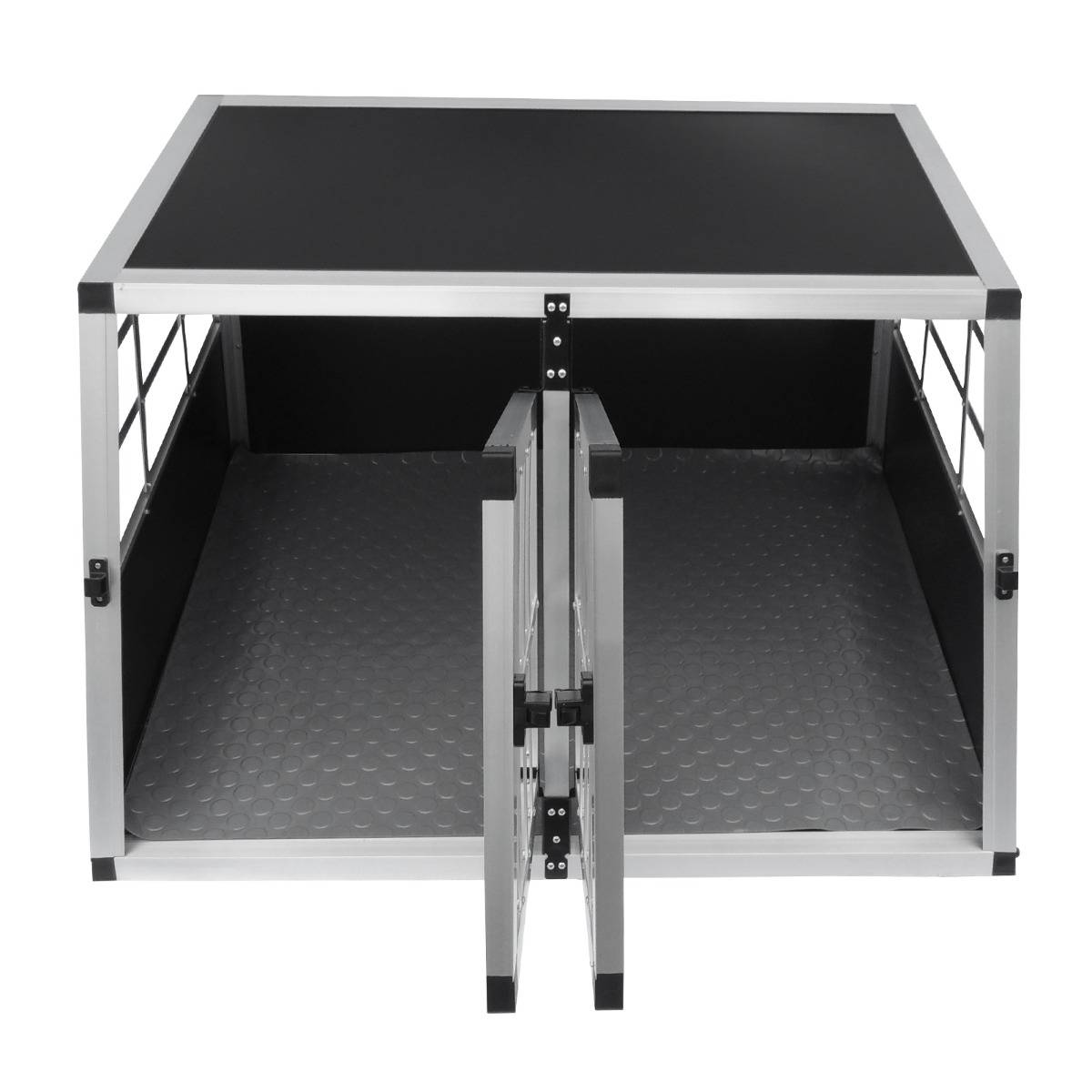 Monstershop medium 2-deurs alumium hondenbench