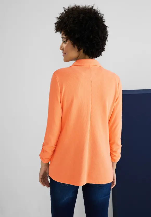 Longblazer mit Raffung - soft juicy mandarine