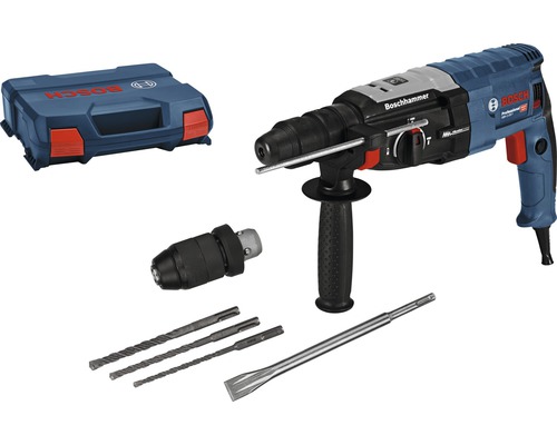 Bosch Professional GBH 2-28 F boorhamer met SDS plus boorkop, inclusief platte beitel, 3-delige SDS plus-5 boorset (6/8/10 mm) en L-koffer