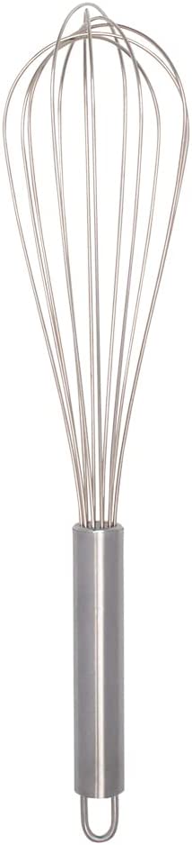 Mimo Style Batedor de Ovos e Massas Fouet, Inteiramente em A&ccedil;o Inoxid&aacute;vel, Excelente Durabilidade e Belo Design, &Uacute;til Para Diversas Receitas Como Massas de Bolo, Tortas, P&atilde;es, Cremes, Claras em Neve