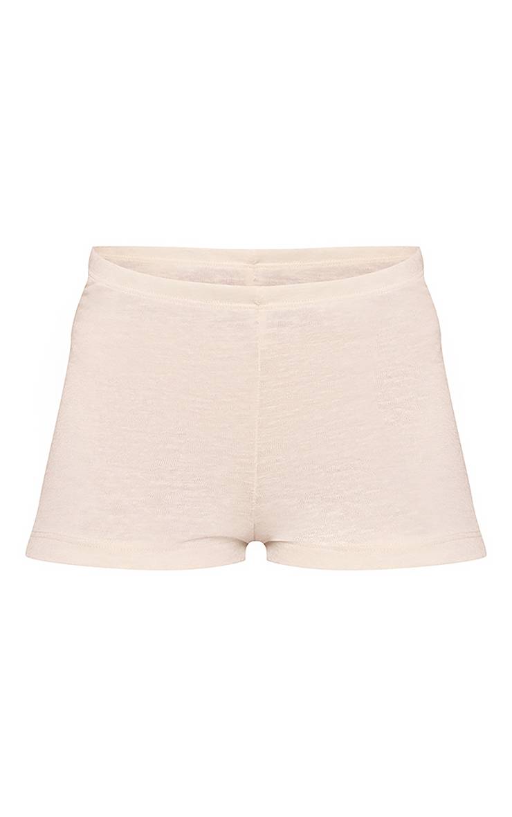 Butter Cream Short Moulant En Jersey Chiné Slub