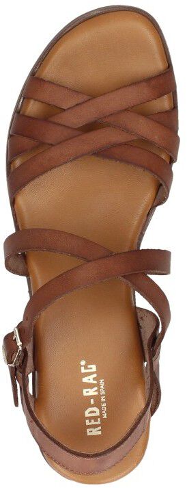 Red Rag Sandalen Plat cognac