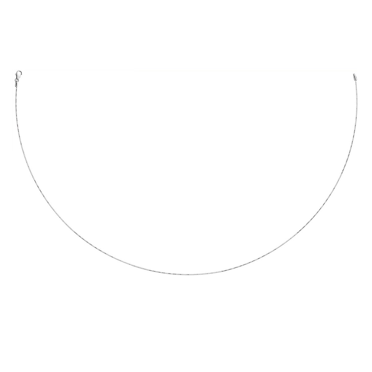 Collier Brillaxis Oméga or blanc 18 carats diamanté