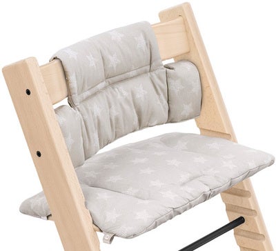 Stokke Tripp Trapp Matstol Bundle inkl. Sittepute, White/Star Silver
