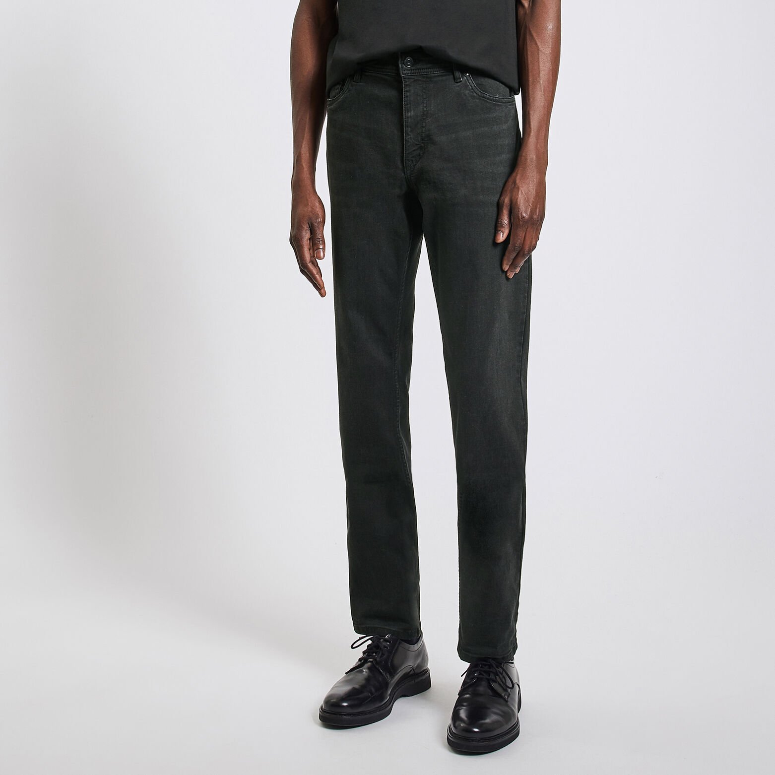 Jean regular en coton et polyester recyclés waterl Noir
